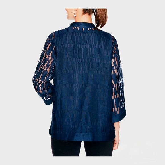 Alfred Dunner Women's Wisteria Lane Burnout  Shirt - Picture 4 of 5